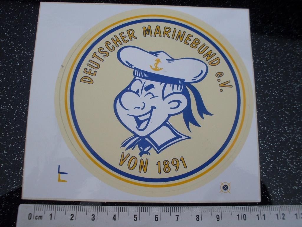sticker deutscher marinebund 1891 logo bundeswehr leger, Verzamelen, Stickers, Zo goed als nieuw, Bedrijf of Vereniging, Verzenden