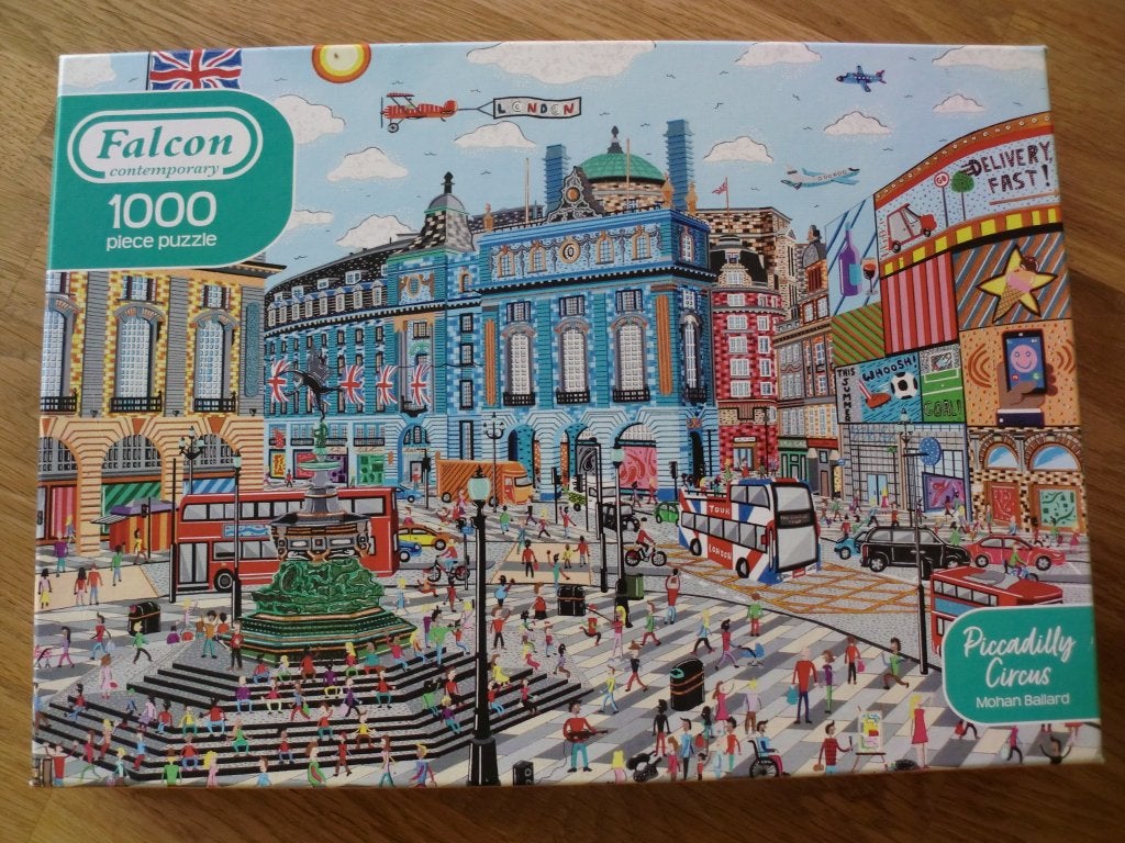 Falcon legpuzzel, Piccadilly Circus, 1000 stukjes, Ophalen of Verzenden, 500 t/m 1500 stukjes, Zo goed als nieuw, Legpuzzel