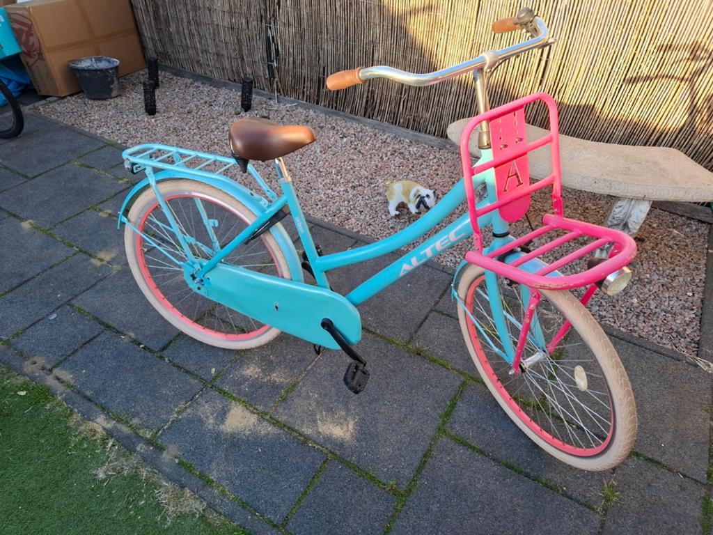 Altec Urban 26 inch meisjesfiets - Turquoise/Roze, Terugtraprem, Gebruikt, Minder dan 47 cm, Ophalen