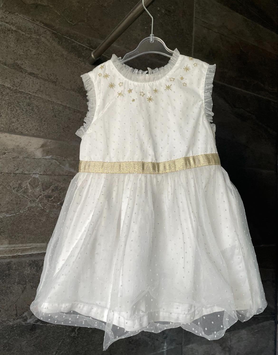 Prachtig jurkje meisje 8-12maanden wit feest zomer, Kinderen en Baby's, Babykleding | Maat 80, Ophalen of Verzenden, Nieuw, Meisje