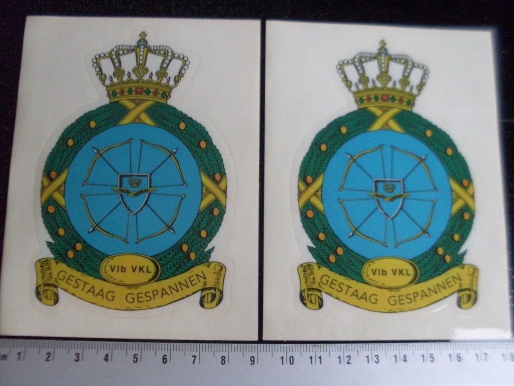 2x ruit sticker vliegbasis volkel gestaag gespannen logo, Verzenden, Zo goed als nieuw, Bedrijf of Vereniging