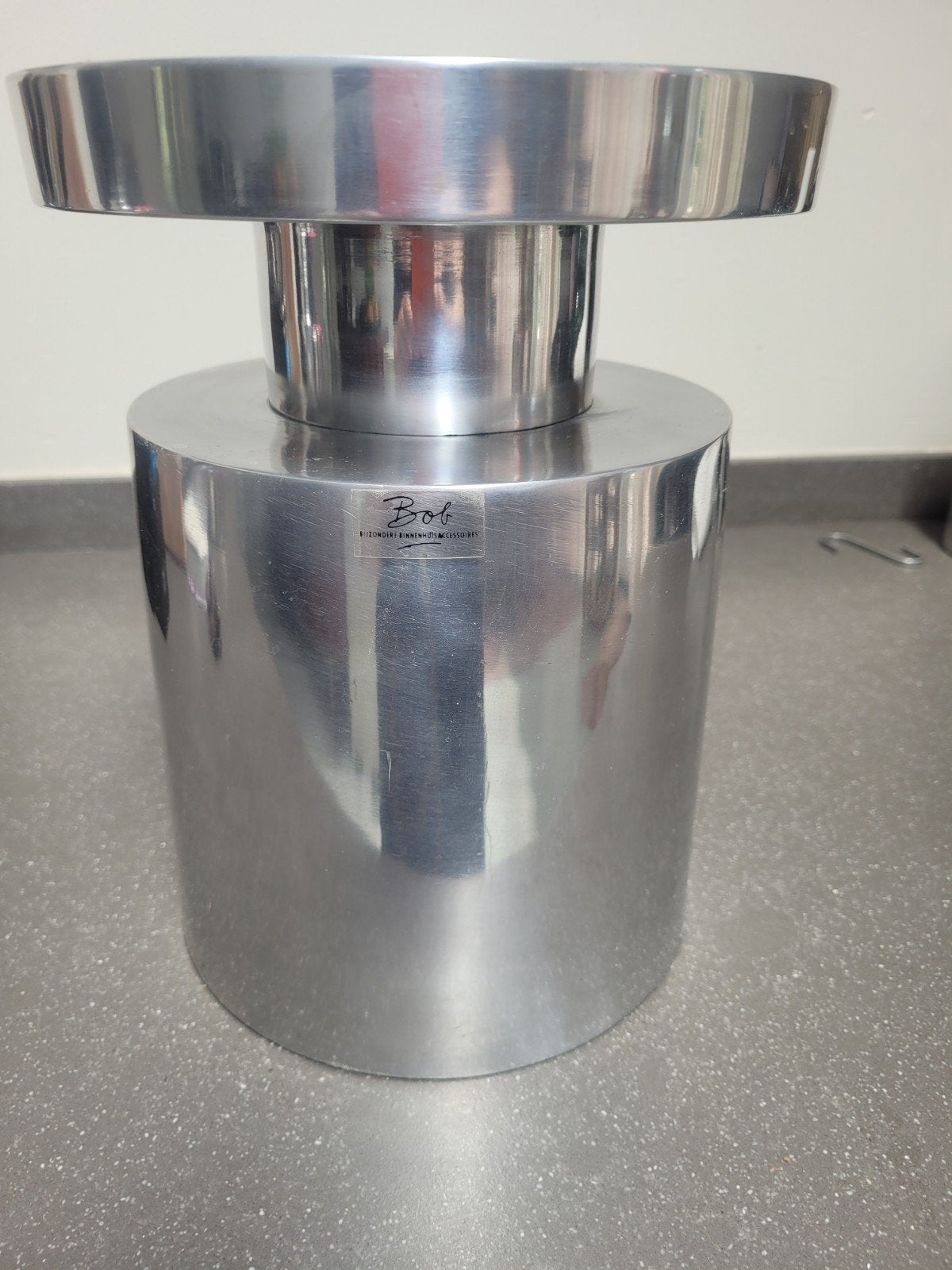 Bijzettafeltje aluminium 28 cm hoog, Huis en Inrichting, Ophalen