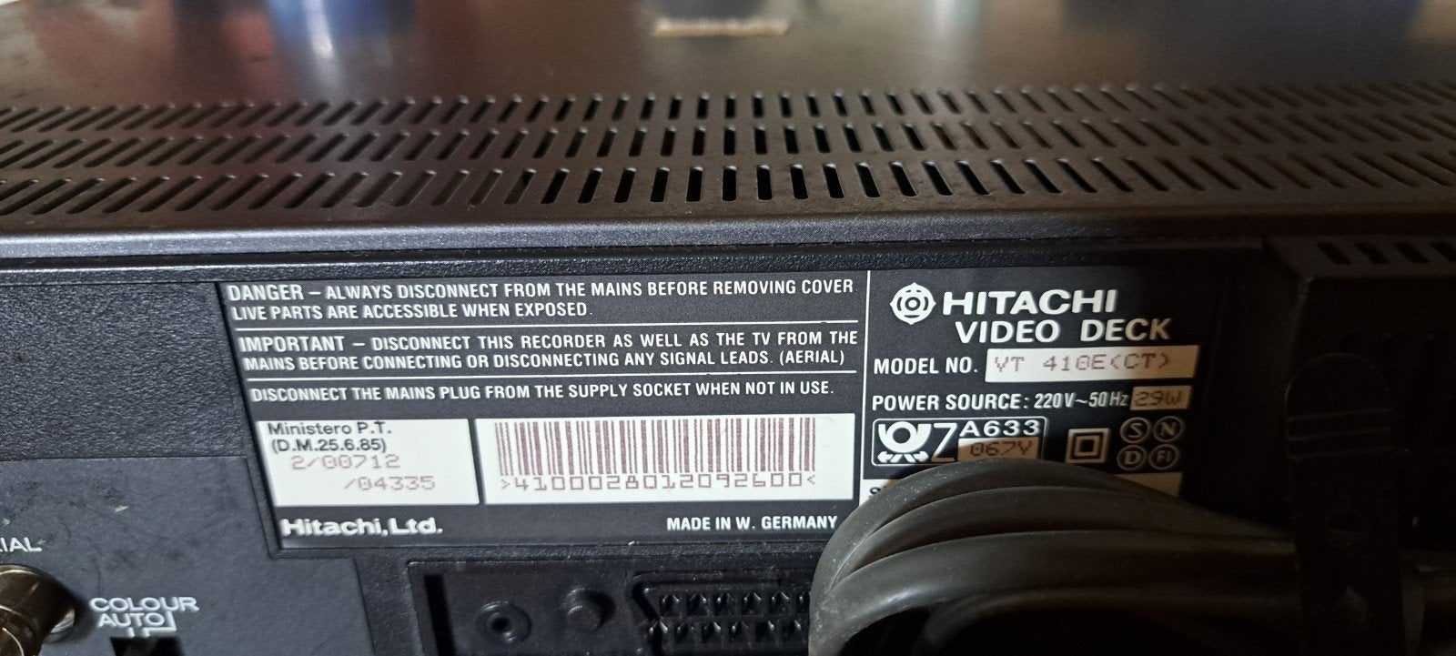 Hitachi VT 410E Video Recorder - Vintage VHS Speler, Audio, Tv en Foto, Videospelers, Ophalen of Verzenden