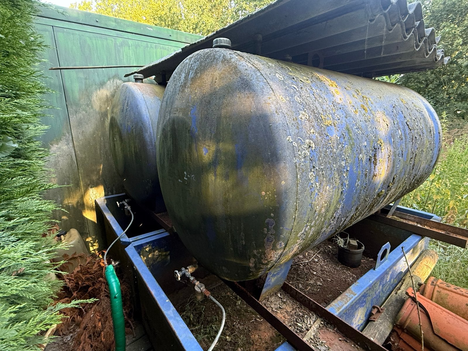 stalen petroleum-/dieseltank 1.000 liter, Ophalen, Gebruikt