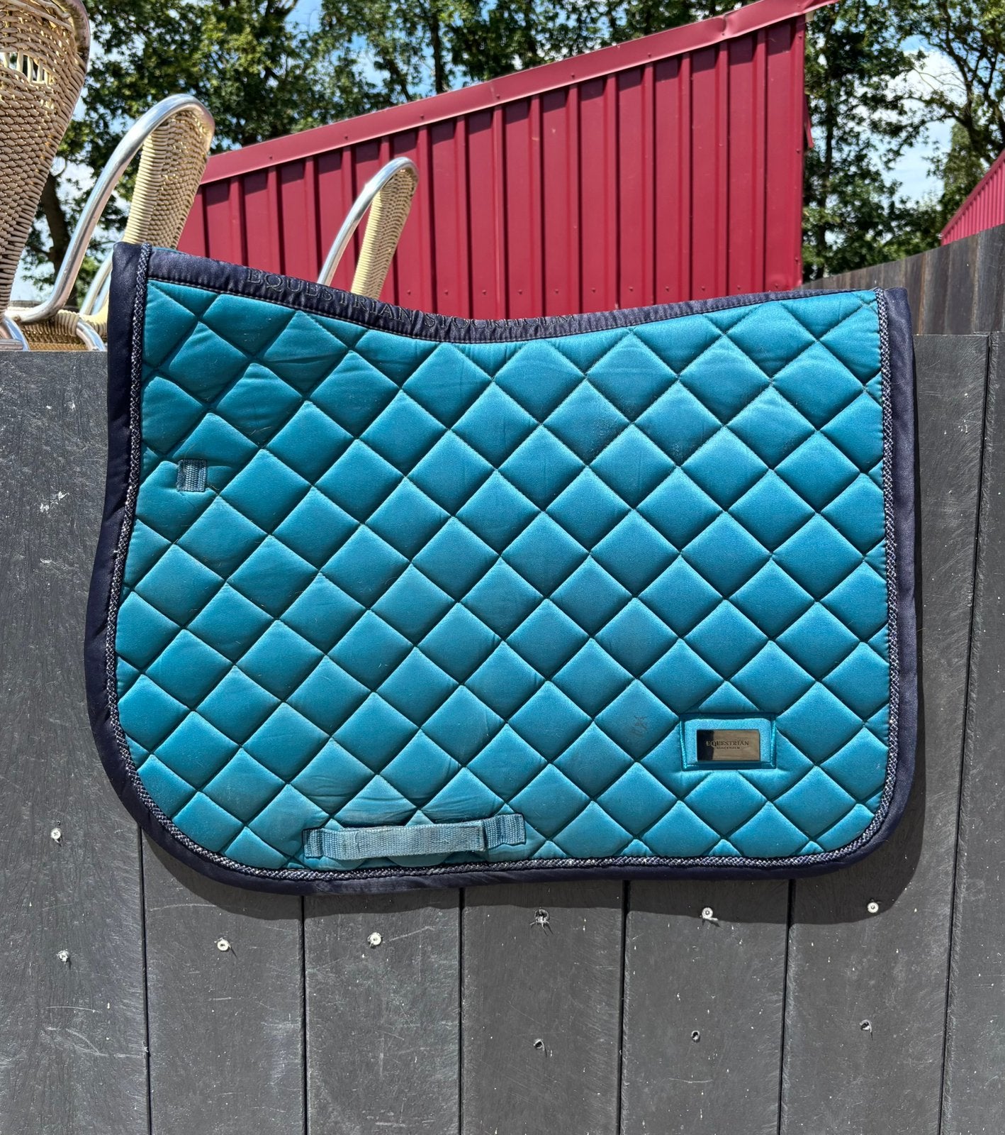 Equestrian Stockholm Zadeldekje Petrol Blauw, Dieren en Toebehoren, Paarden en Pony's | Dekens en Dekjes, Ophalen of Verzenden