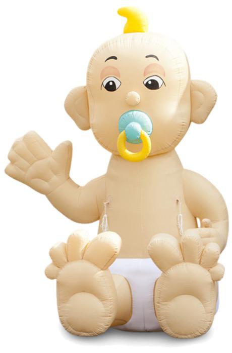 Opblaasbare Baby te huur in Heeten 3 meter hoog, Hobby en Vrije tijd, Feestartikelen | Verhuur, Ophalen, Zo goed als nieuw, Geboorte of Huwelijk