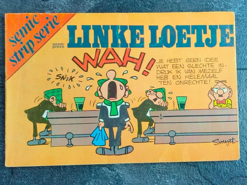 Linke Loetje serie 13 - Wah, Gelezen, Eén stripboek, Reginald Smythe, Ophalen of Verzenden