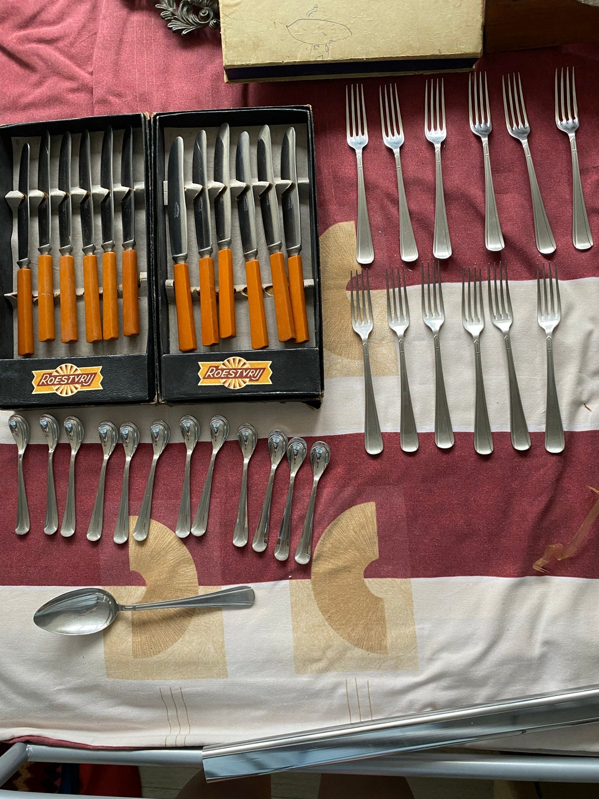 Vintage Roestvrij Bestekset - Messen, Vorken, Lepels, Ophalen of Verzenden