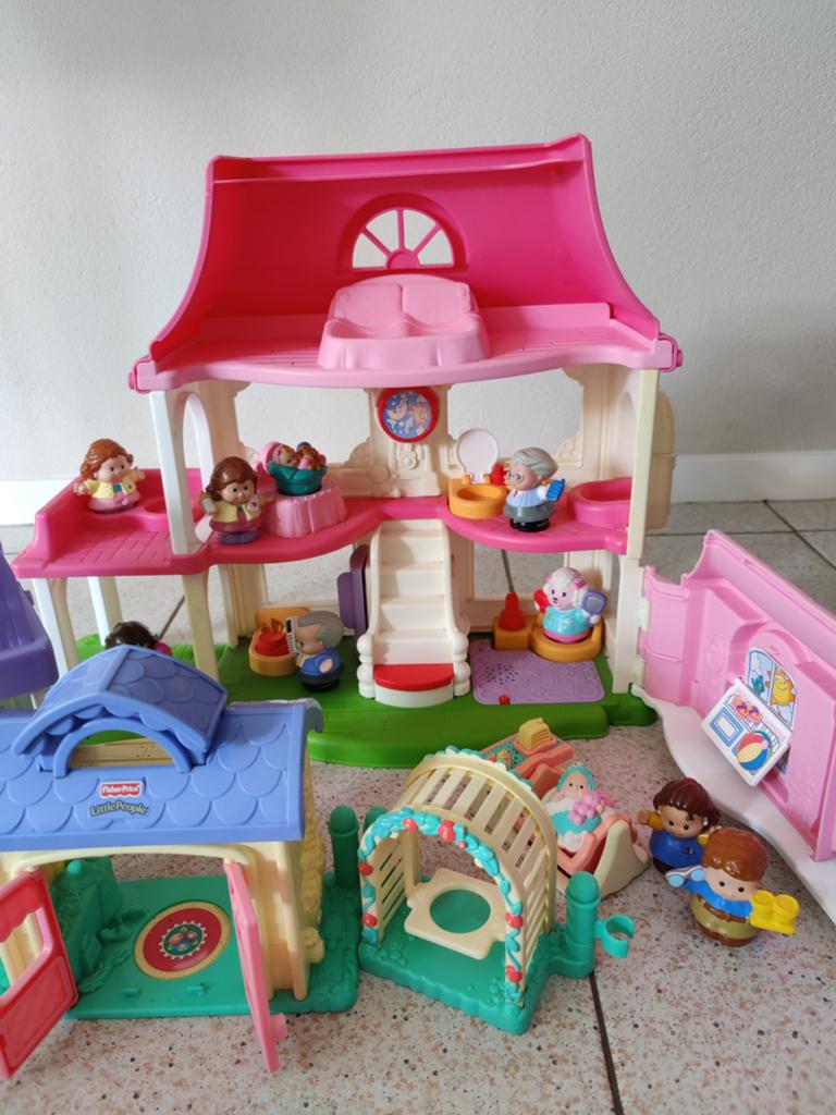 Fisher-Price Little People speelset met huis en figuren, Ophalen of Verzenden, Gebruikt, Speelset