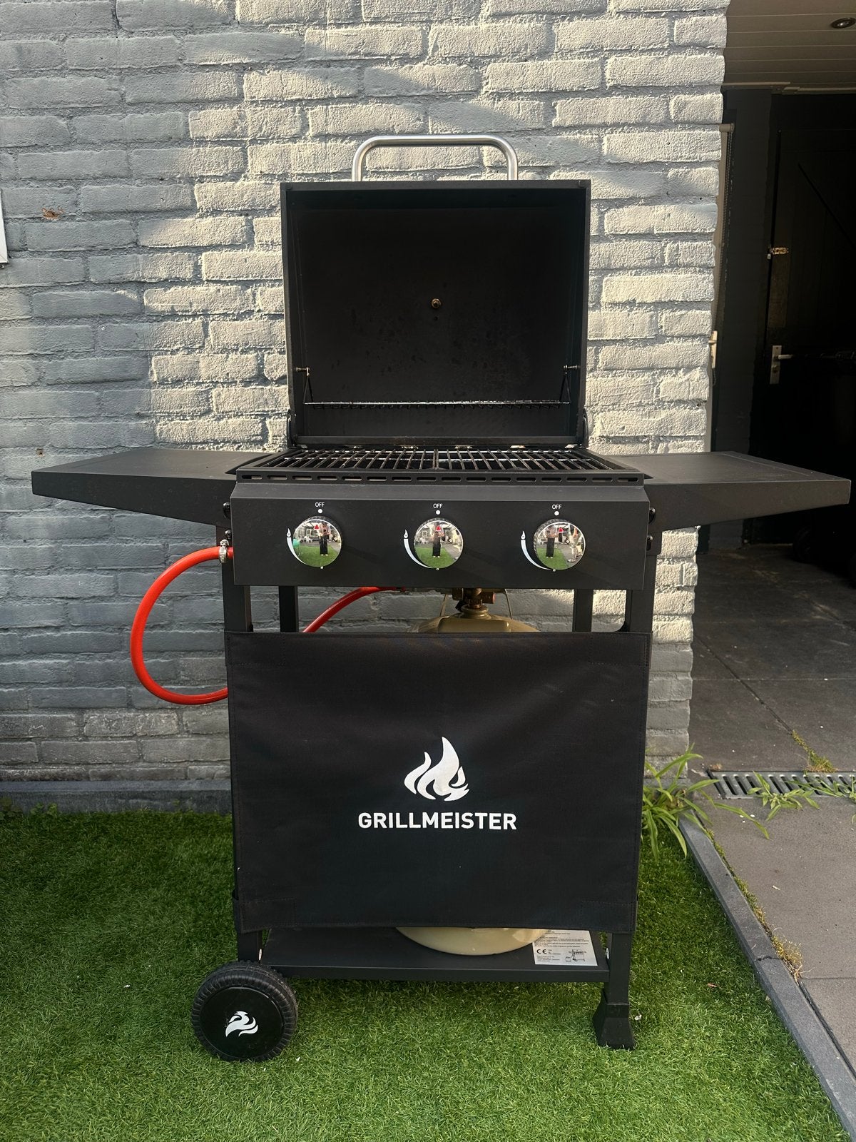 Gas bbq Grillmeister Gasbarbecue met 3 branders, Ophalen, Zo goed als nieuw