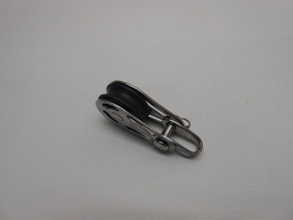 Mini enkelschijfs Blokje / Katrol, RVS, voor max. 6 mm lijn, Ophalen of Verzenden, Nieuw, Lijn of Blok