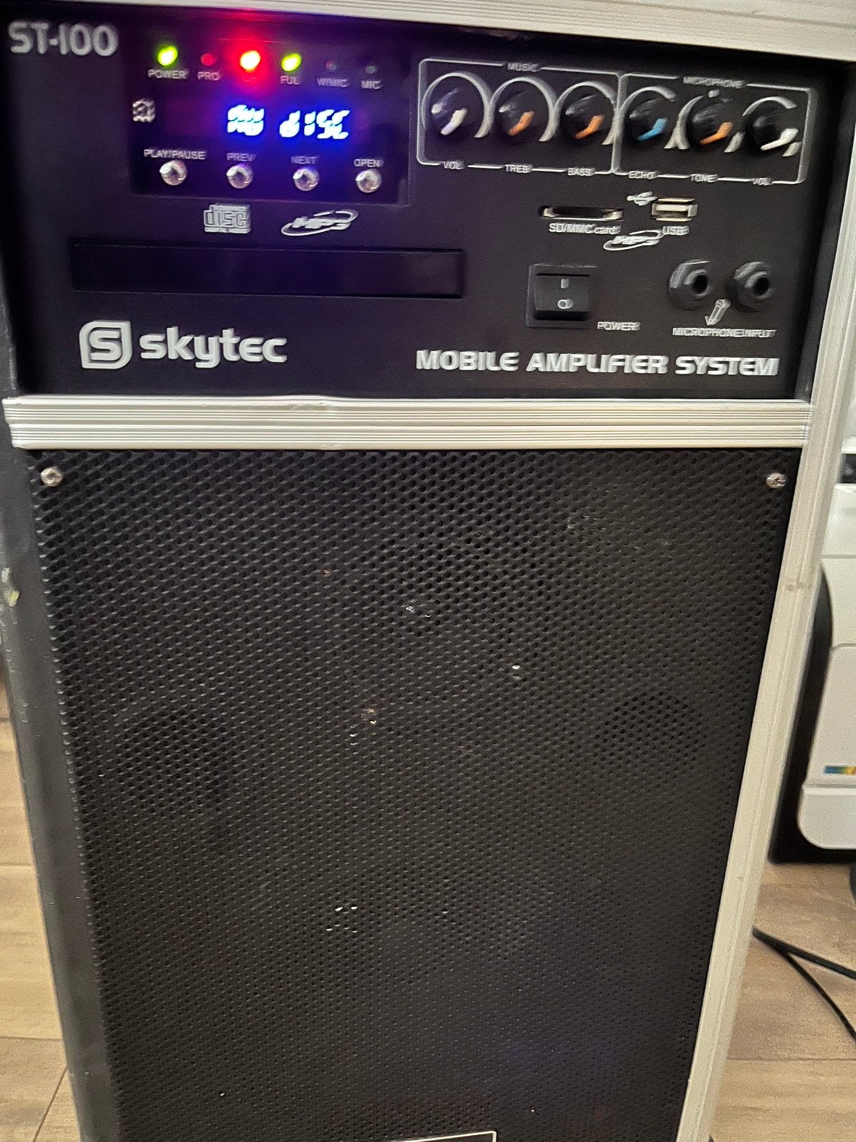 Skytec ST-100 mobiele geluidsinstallatie 250W, Ophalen, Gebruikt, Minder dan 50 watt