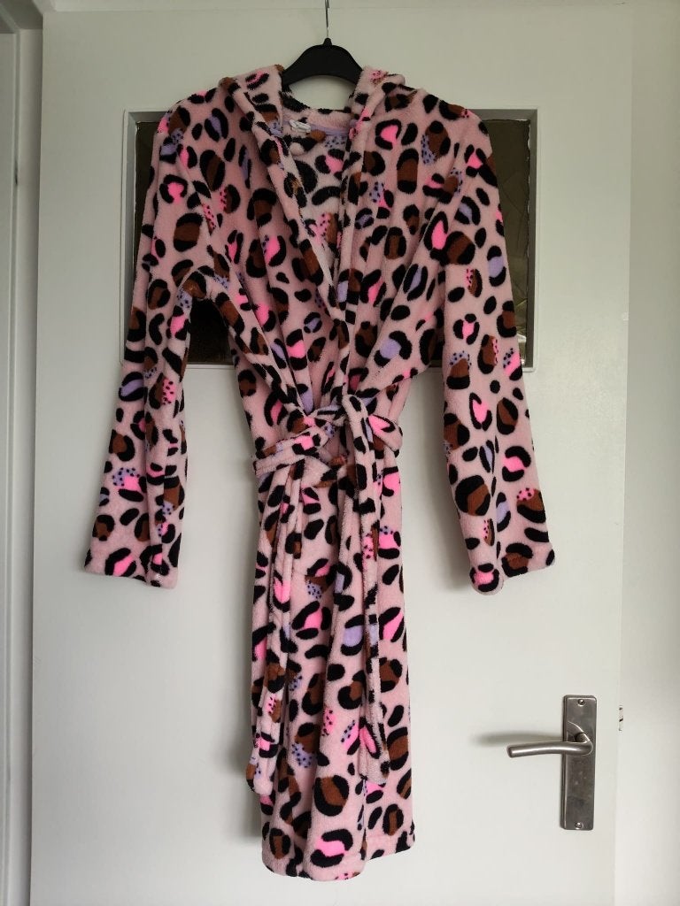 Hema fleece badjas voor kinderen maat 158 / 164, Nacht- of Onderkleding, Zo goed als nieuw, Hema, Verzenden