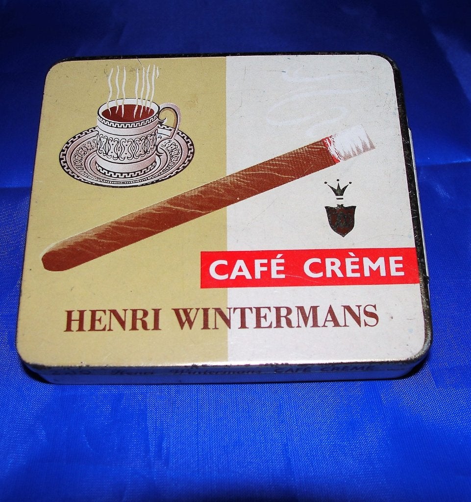 Henri Wintermans Café Creme Sigaren blikje, Ophalen of Verzenden, Gebruikt, Tabaksdoos of Verpakking