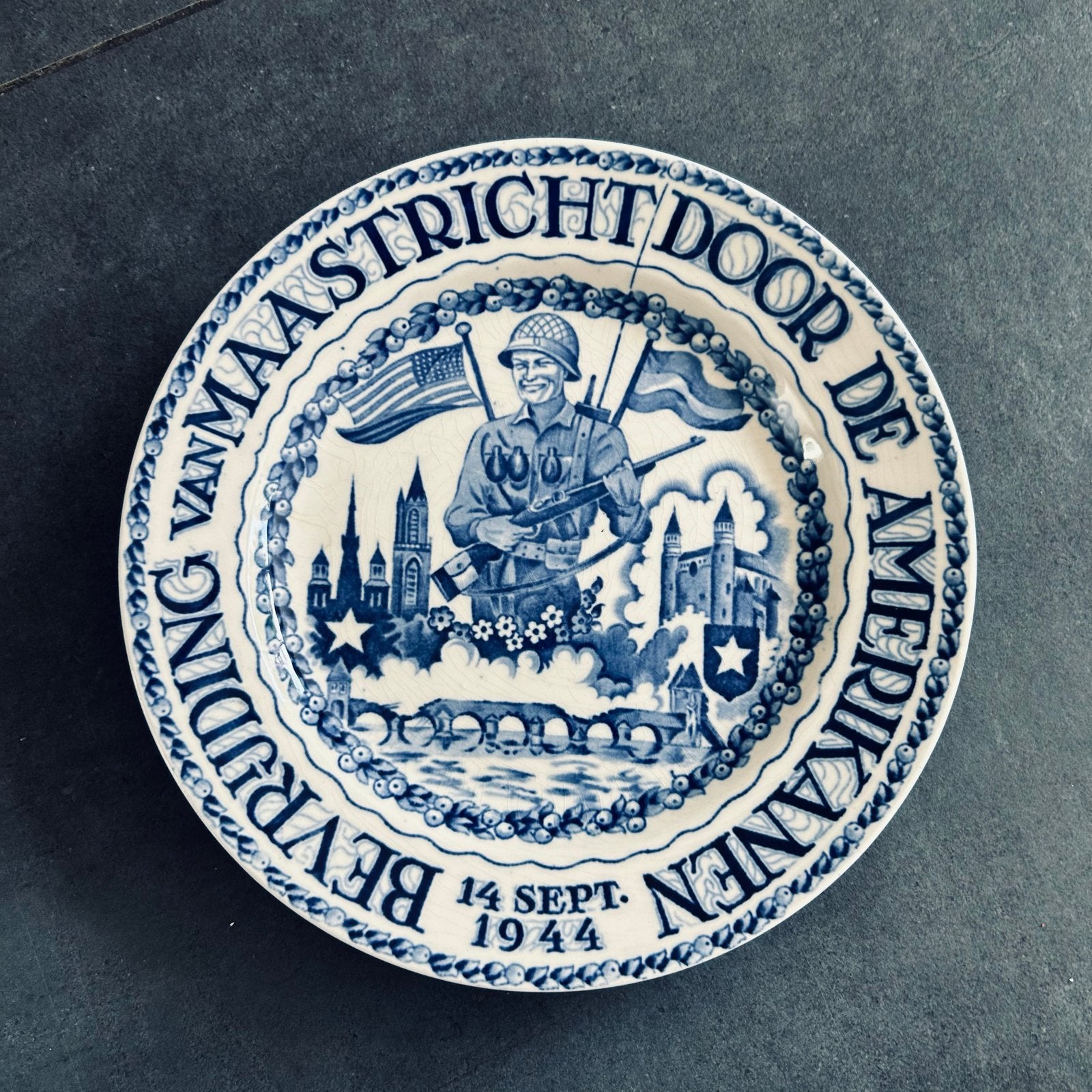 Herdenkingsbord Bevrijding Maastricht 1944, Ophalen of Verzenden