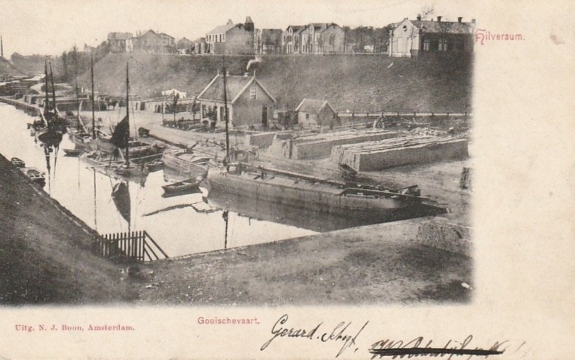 Hilversum Gooische Vaart Gooischevaart boon uitgave, Ophalen of Verzenden, Voor 1920, Ongelopen, Noord-Holland