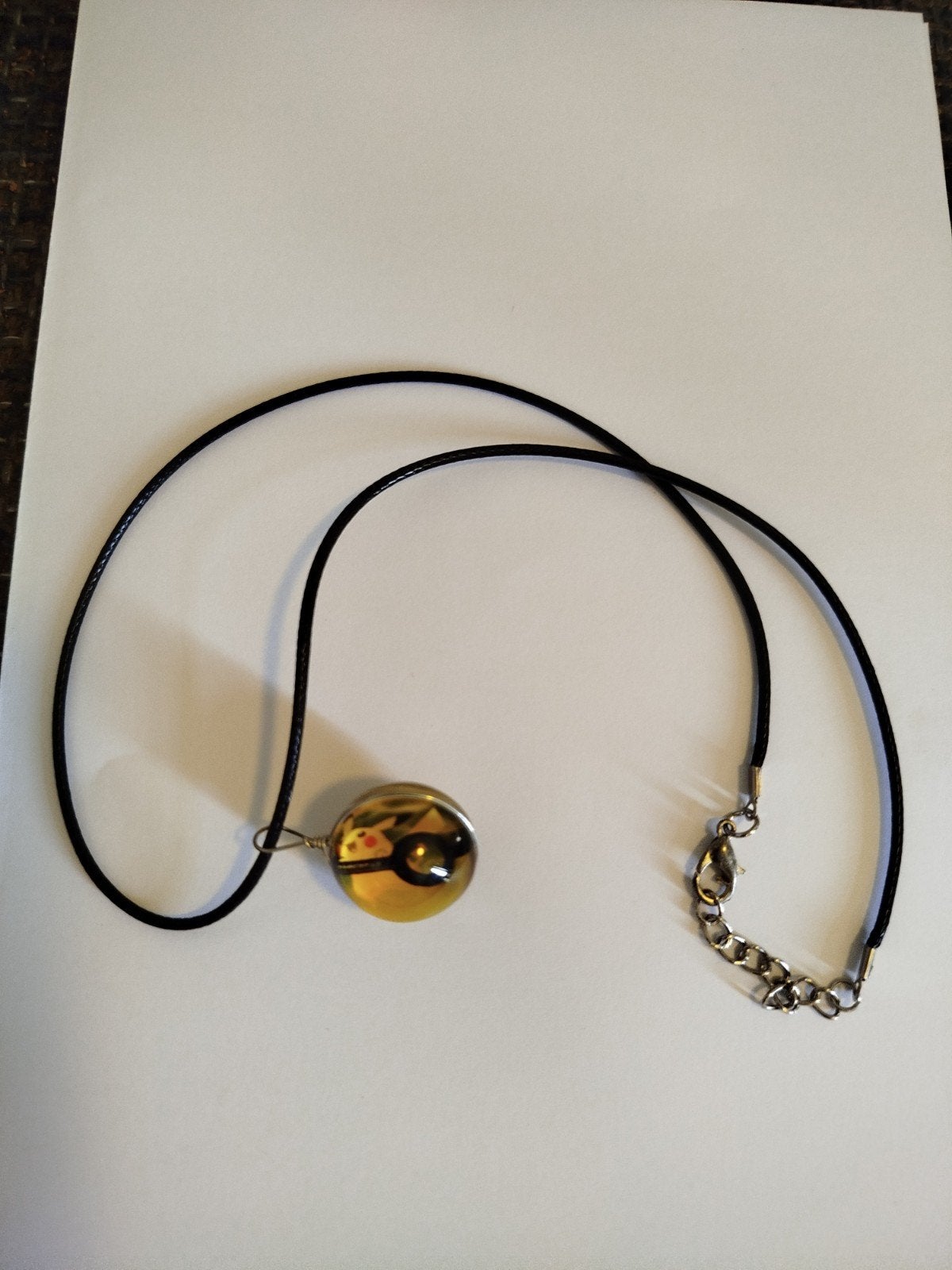 Pokemon ketting met Pikachu en Pokébal hanger, Met hanger, Overige materialen, Zwart, Nieuw
