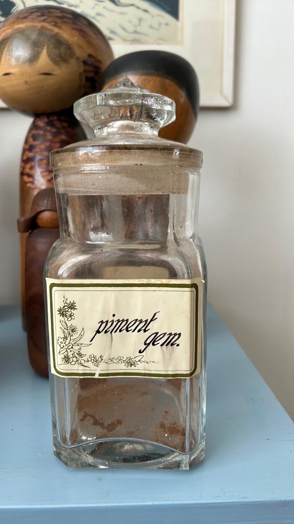 Antieke glazen pot opbergpot apothekerspot, Antiek en Kunst, Ophalen of Verzenden