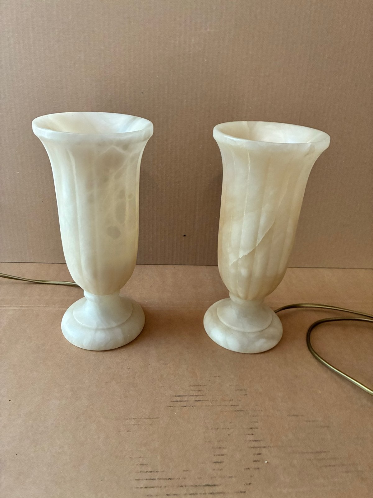 Set van 2 vintage onyx tafellampen, Ophalen