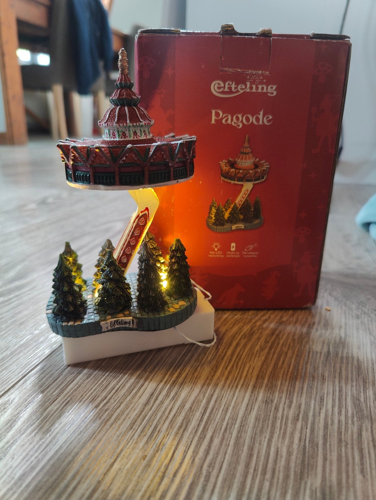 Efteling Pagode LED-verlichting - Zo goed als nieuw, Ophalen of Verzenden, Zo goed als nieuw, Beeldje of Poppetje