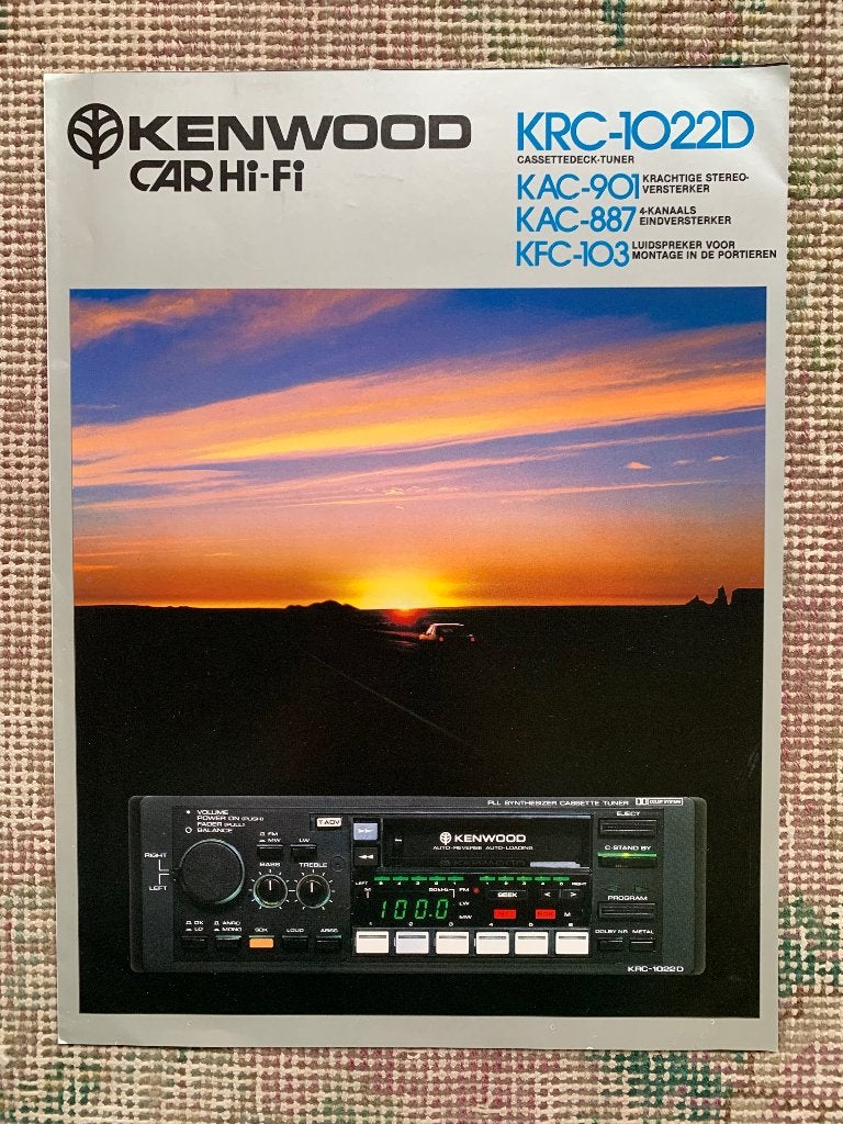 Brochure Autoradio programma Kenwood jaren '80 nieuw!, Ophalen of Verzenden, Nieuw, Overige merken, Kenwood