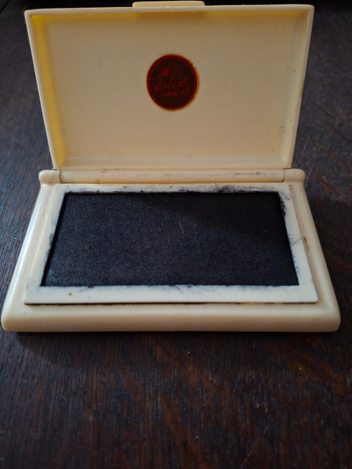 Vintage Talens Stempelkussen – Wit Bakeliet (Urea-Formal), Antiek en Kunst, Ophalen of Verzenden