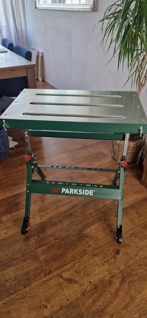 Parkside Mobiele Las-/Werktafel - Inklapbaar & Verstelbaar, Doe-het-zelf en Verbouw, Werkbanken, Ophalen of Verzenden, Nieuw, 70 tot 120 cm