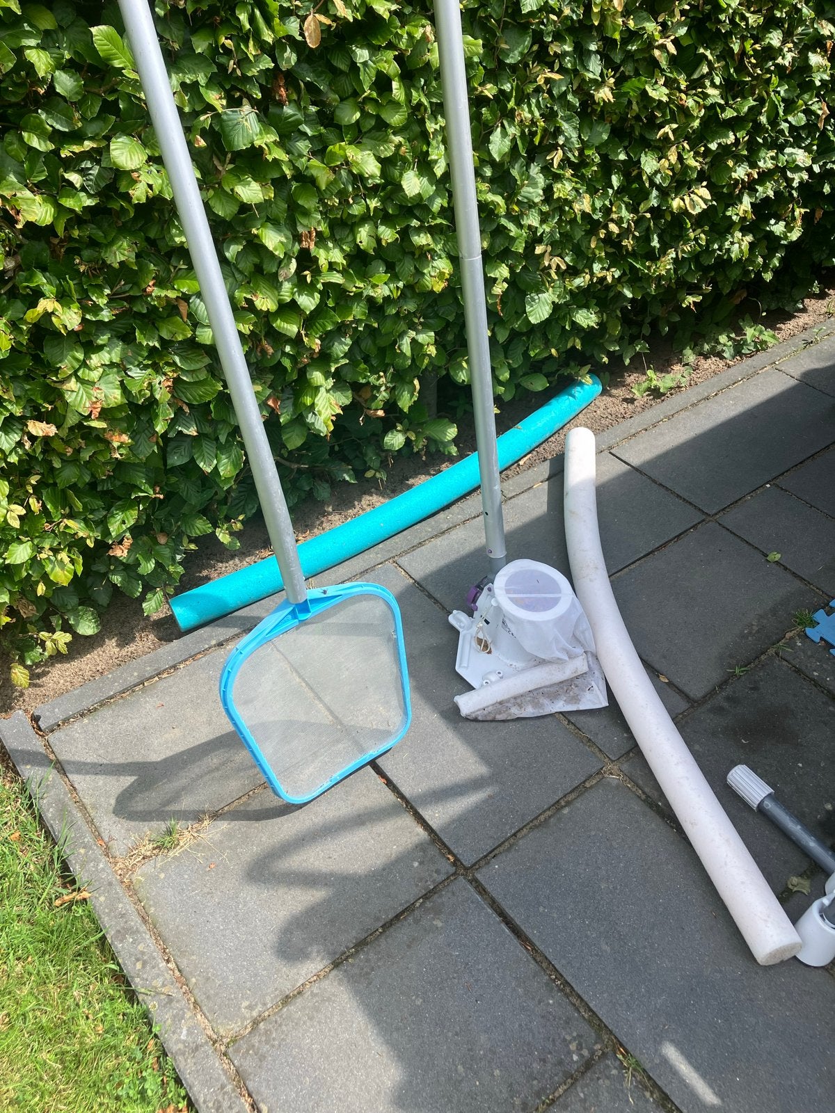 Zwembad met warmtepomp, zandfilter en toebehoren, Gebruikt, 300 cm of meer, Rechthoekig, Ophalen