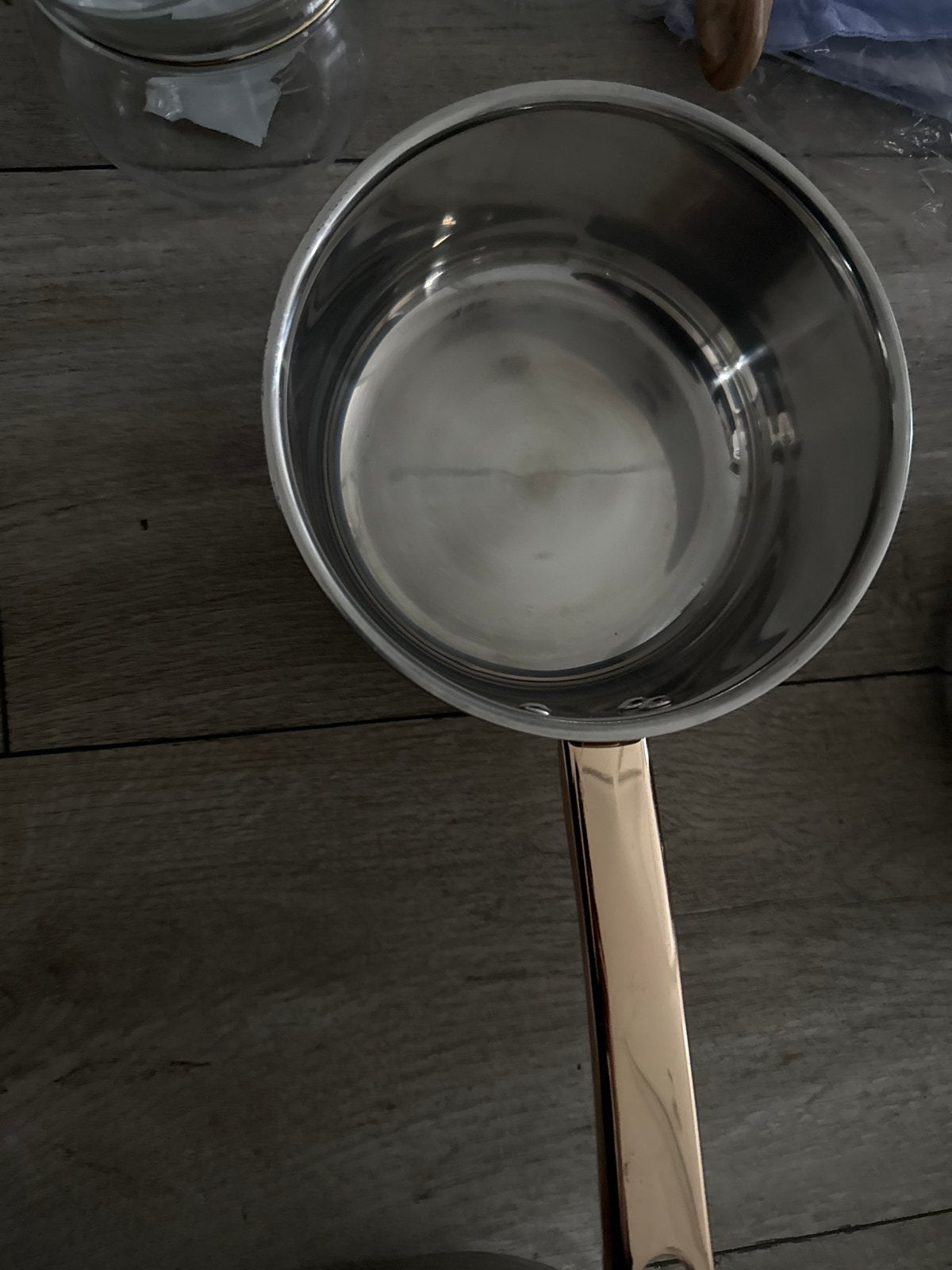 RVS Kookpan met Koperen Handvat - Geschikt voor Inductie, Ophalen, Nieuw, Rvs, Kookpan