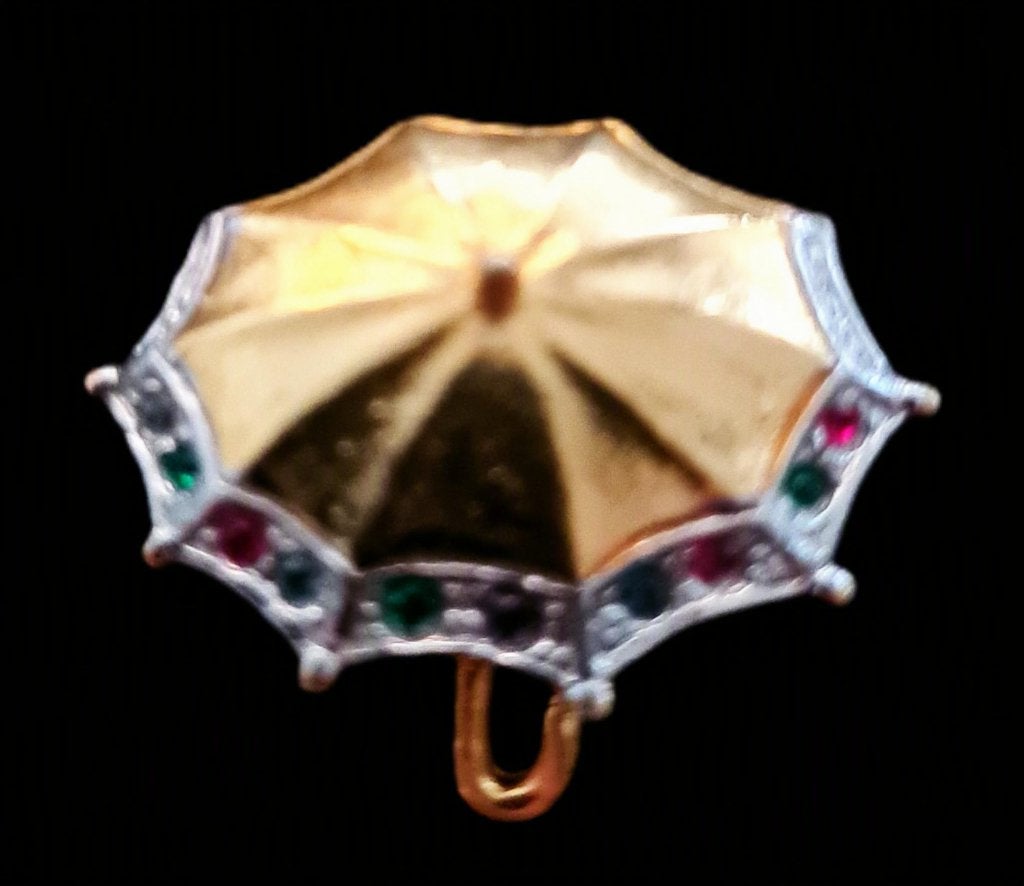 Parasol pin- goudkleur, Verzenden, Nieuw, Overige onderwerpen, Speldje of Pin