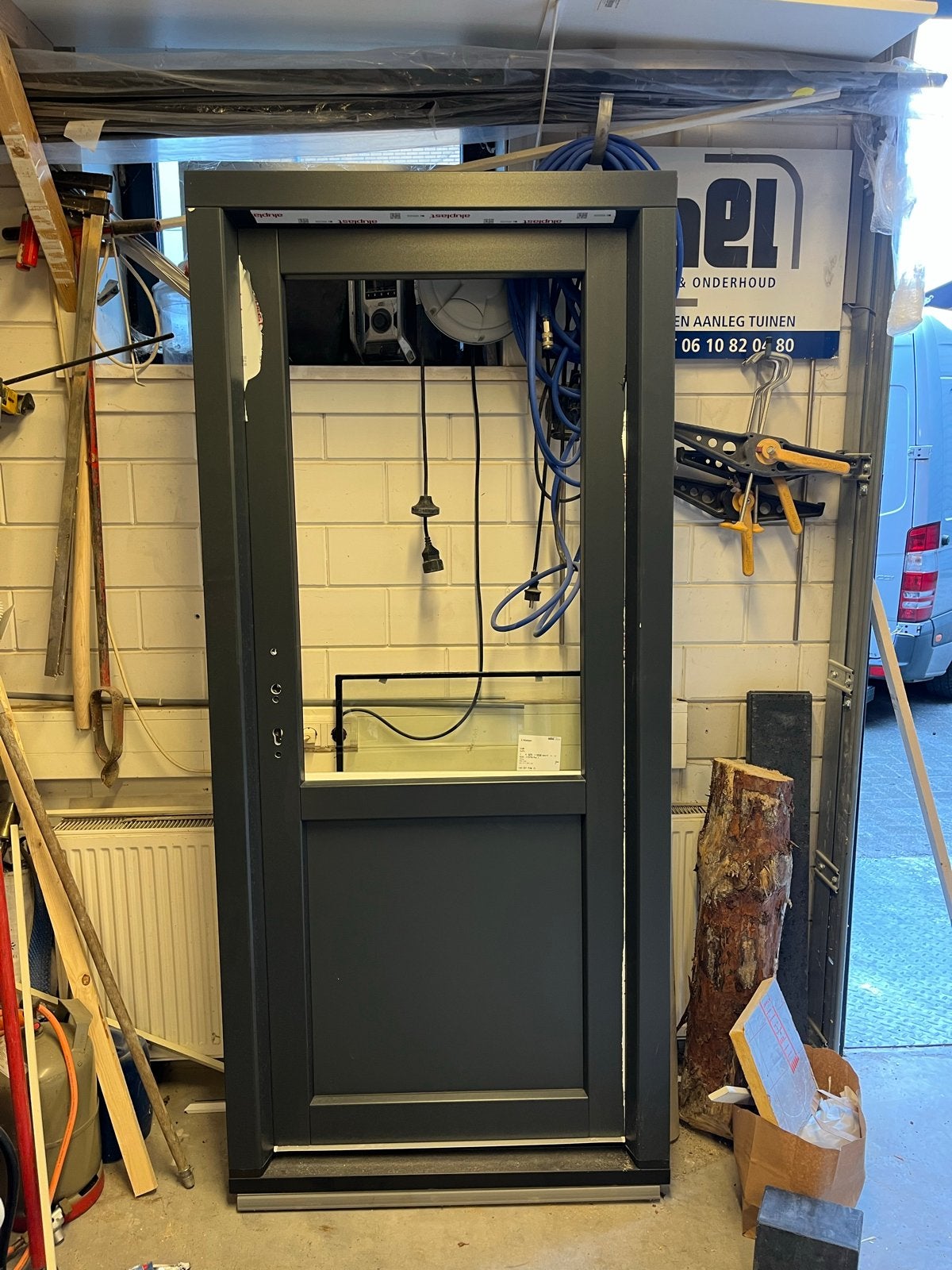 Nieuwe Buitendeur met Kozijn - Kunststof/Glas, Kunststof, 80 tot 100 cm, Nieuw, Ophalen of Verzenden