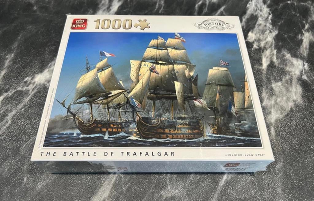 Nieuw in seal King puzzel 1000 stukjes Battle of Trafalgar, Ophalen of Verzenden, 500 t/m 1500 stukjes, Zo goed als nieuw