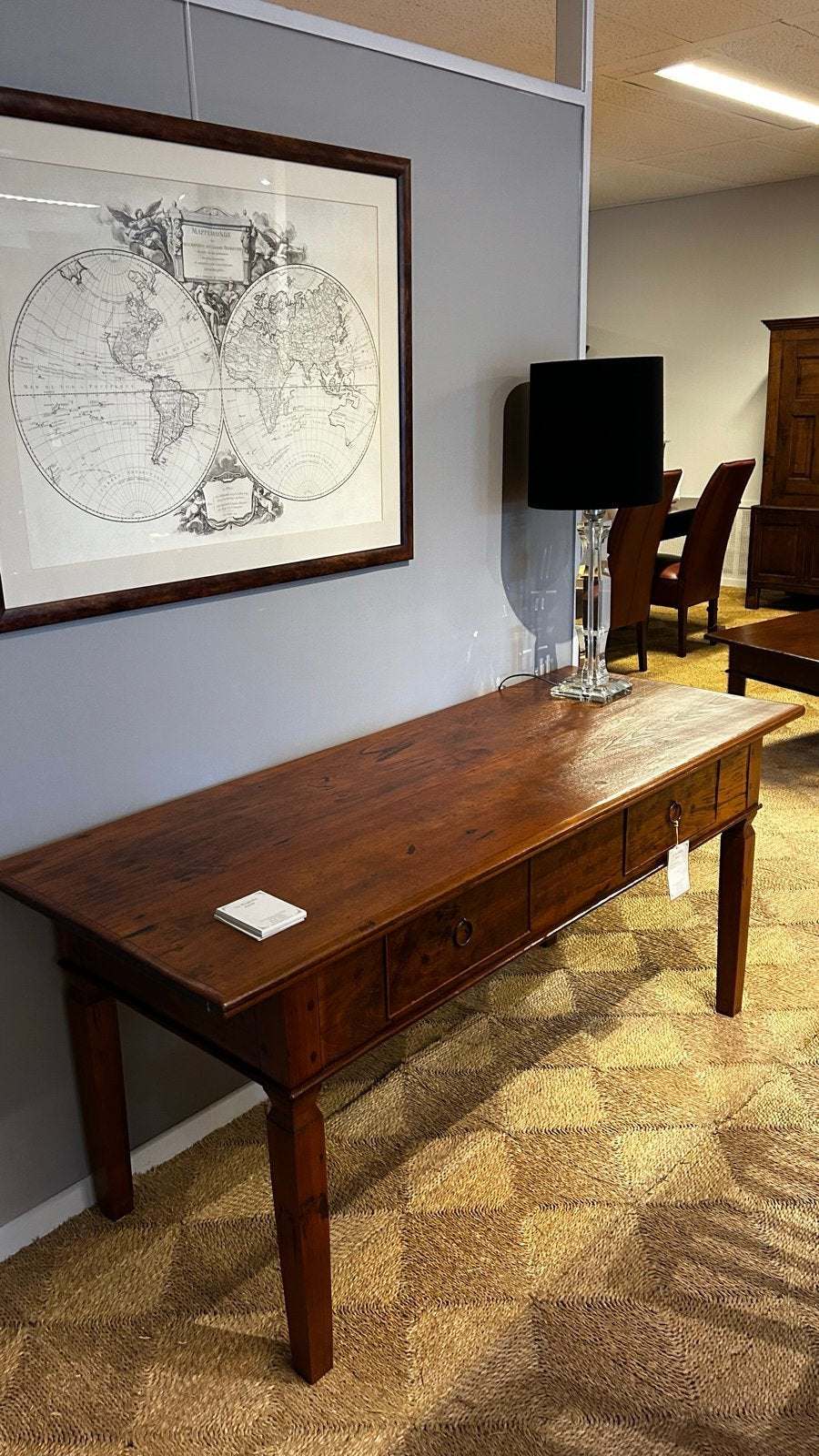 Vruchtenhouten wandtafel - 163x65 cm - Nu €600, Ophalen