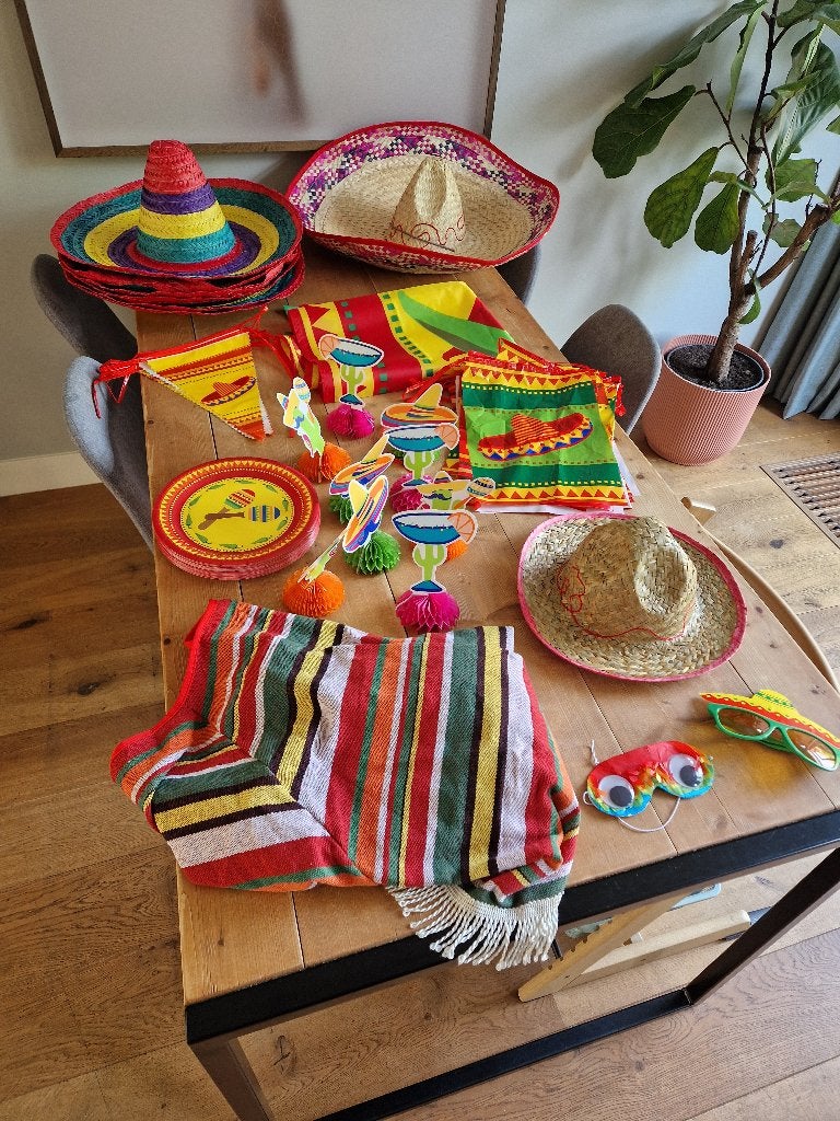 Mexicaanse decoratie voor feest, Ophalen of Verzenden, Gebruikt, Versiering, Verjaardag