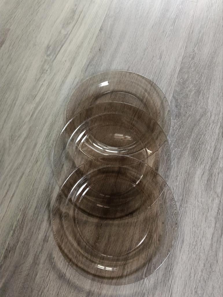 Arcoroc rookglas borden, Ophalen of Verzenden, Glas, Overige stijlen, Bord(en)
