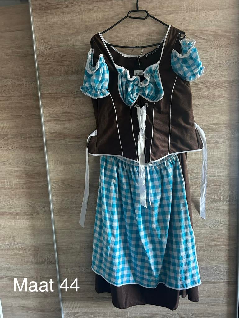 Leuke Tirolerjurk Maat 44 - Ideaal voor Carnaval/Oktoberfest, Carnaval, Maat 42/44 (L), Ophalen of Verzenden, Zo goed als nieuw