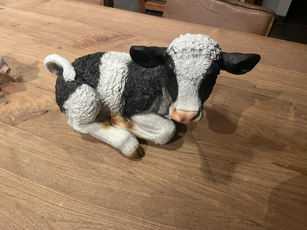 Decoratieve Kalf en Varkentjes Beeldjes, Tuin en Terras, Ophalen of Verzenden, Zo goed als nieuw