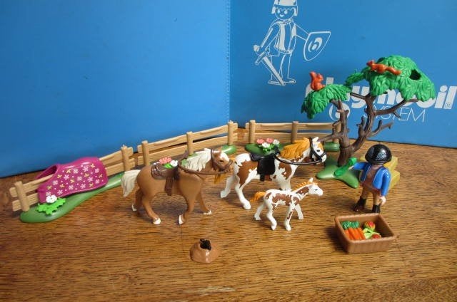 manege 5227 paddock paarden wei hekken boom mol compleet, Ophalen of Verzenden, Zo goed als nieuw, Complete set