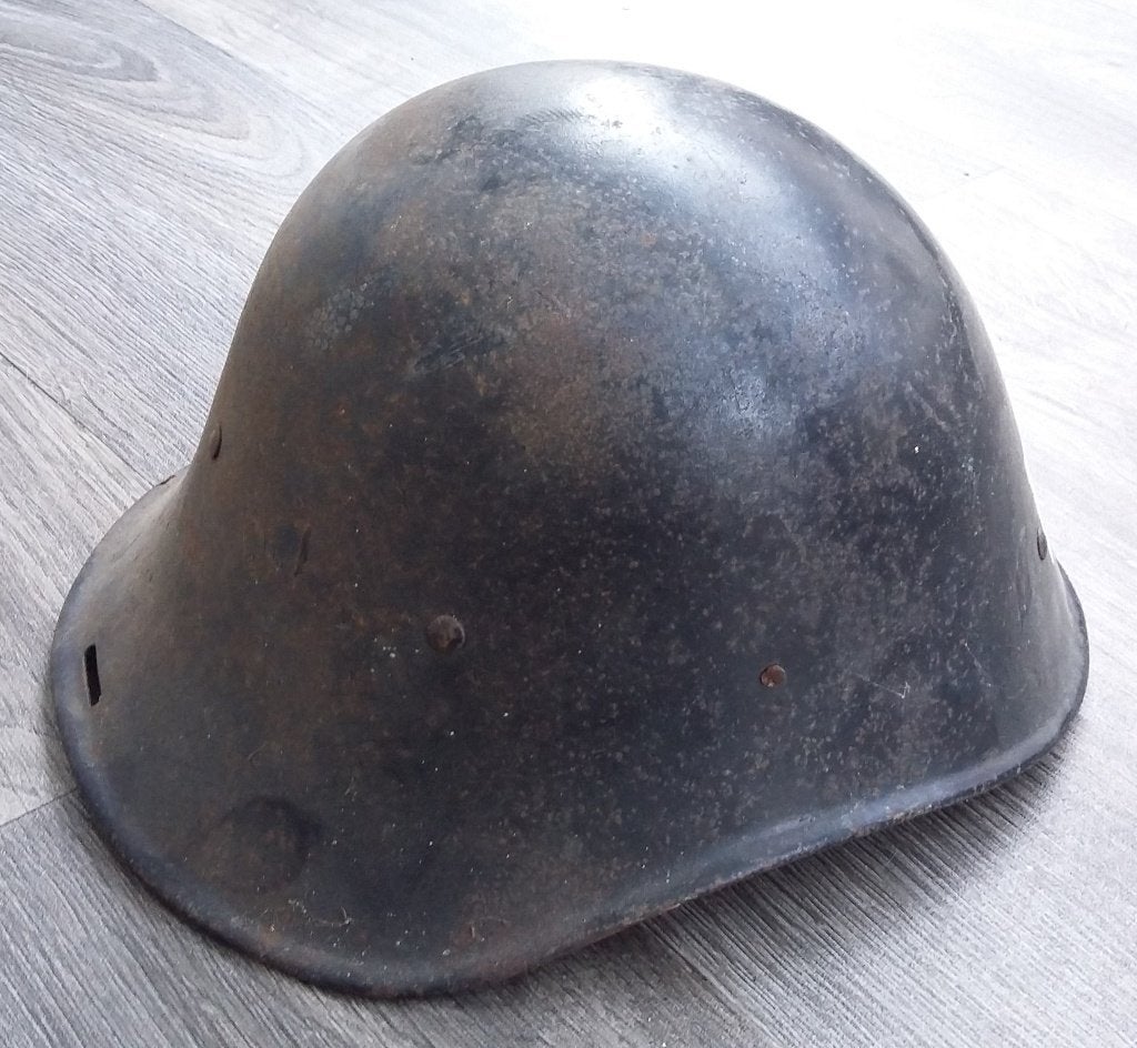 Omstreeks 1940 Nederlandse Civiele Helm Zwart model M40c, Nvt., Ophalen of Verzenden, Nederland, Landmacht