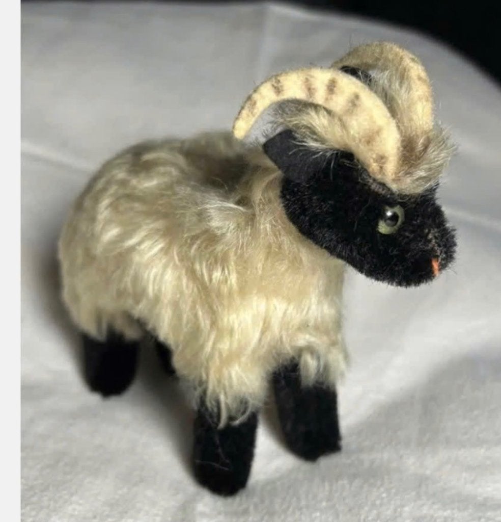 Vintage Steiff Snucki bergschaap knuffel ‘60-‘70 geen knop, Ophalen of Verzenden