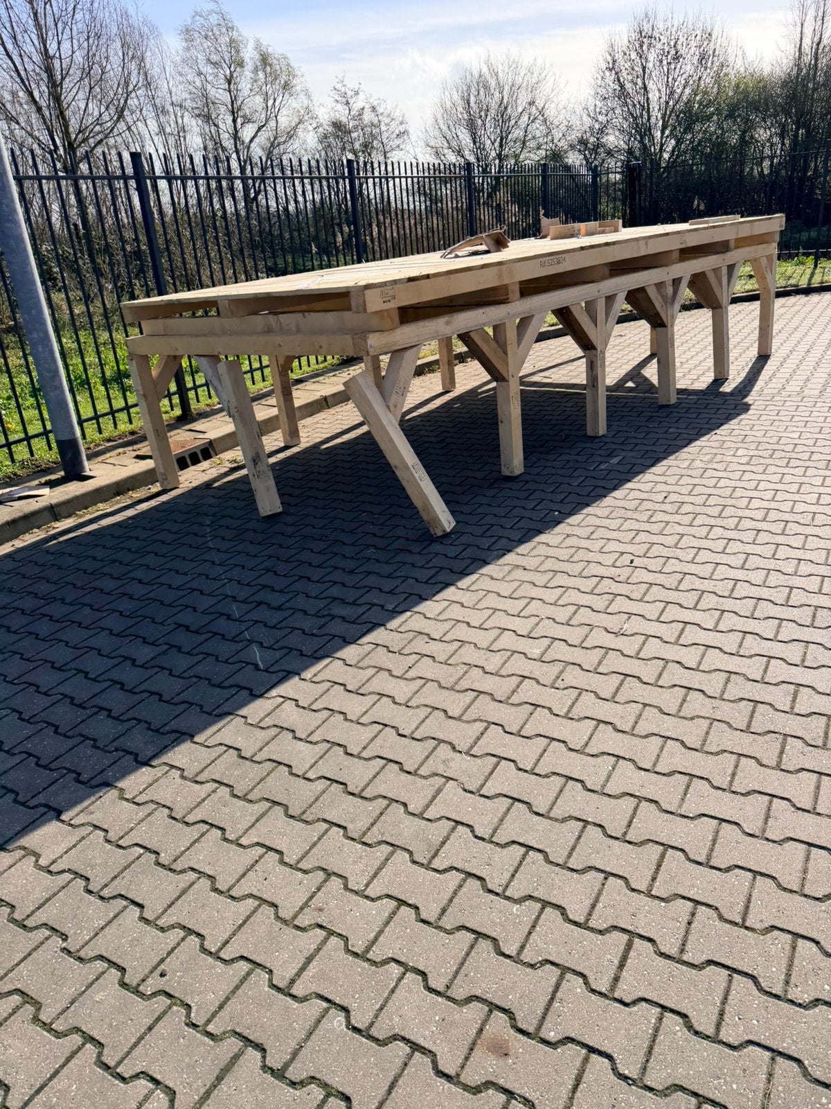Vuren palen 7 stuks 10x10x500 en 20 stuks 10x10x200, Doe-het-zelf en Verbouw, Hout en Planken, Ophalen, Zo goed als nieuw, Balk