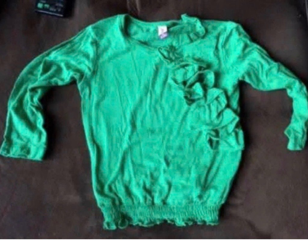 appeltjes groen shirt longsleeve babyface in maat 86, Ophalen, Gebruikt, Meisje, Shirtje of Longsleeve