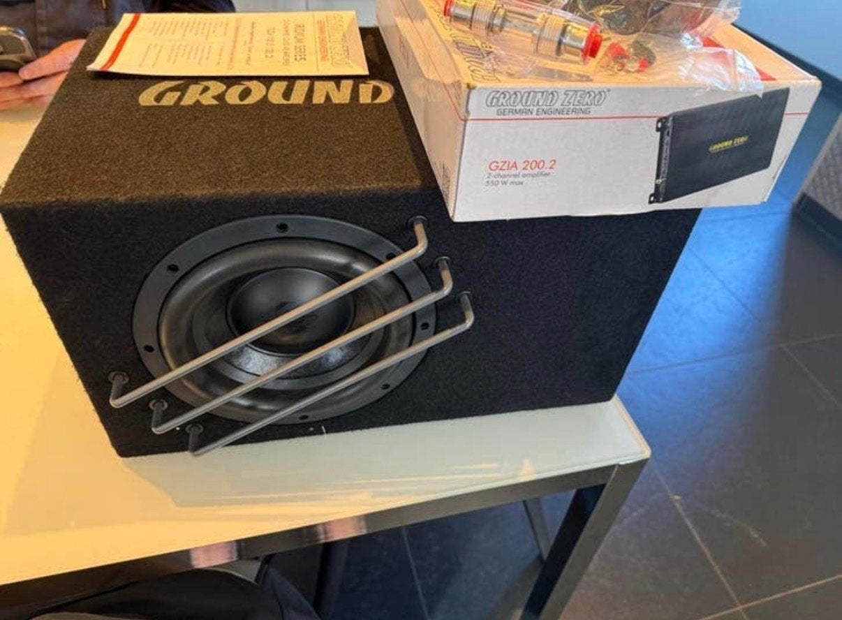 Subwoofer en Versterker Set Ground Zero Iridium, Ophalen, Zo goed als nieuw