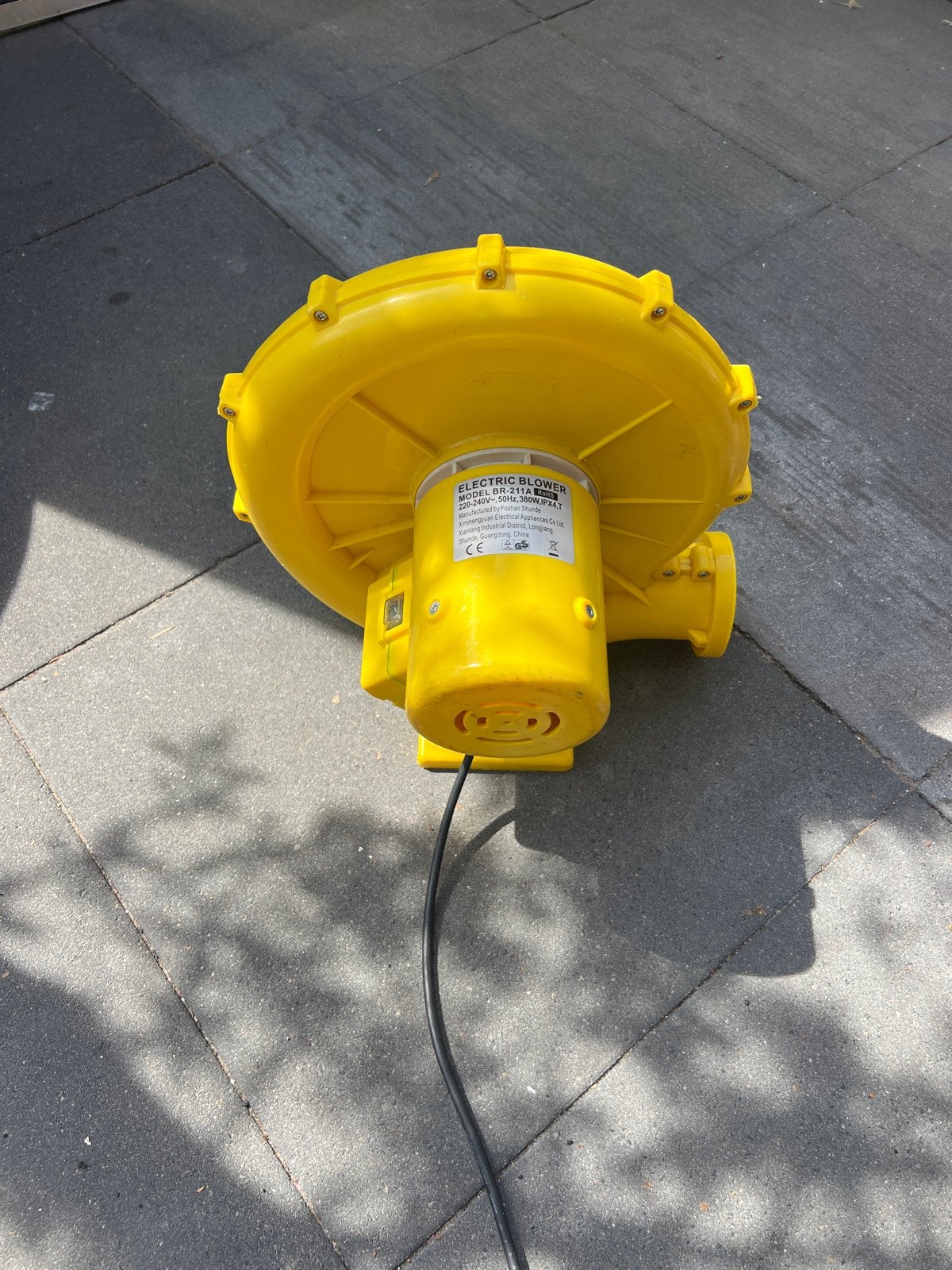 Blower voor springkussen, Ophalen, Gebruikt