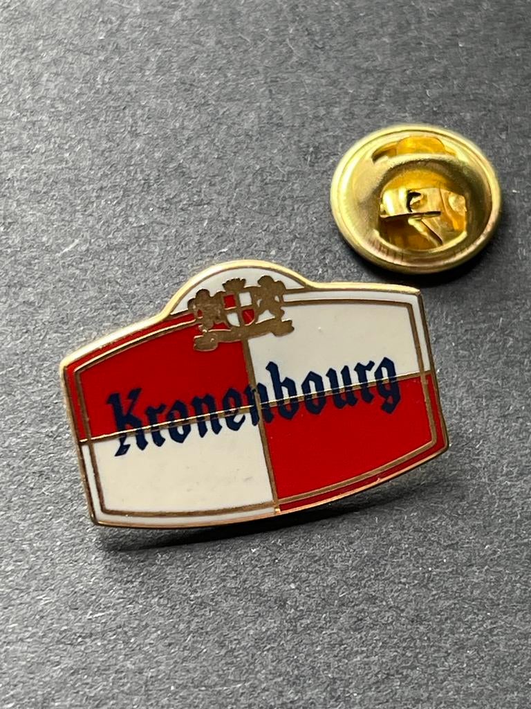 Vintage Kronenbourg Speldje / Pin - Bier Merk, Gebruikt, Ophalen of Verzenden, Speldje of Pin, Merk