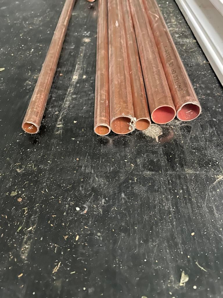 Koperen buis, 15mm, 22mm, Doe-het-zelf en Verbouw, Metalen, Ophalen, Nieuw, Koper of Messing