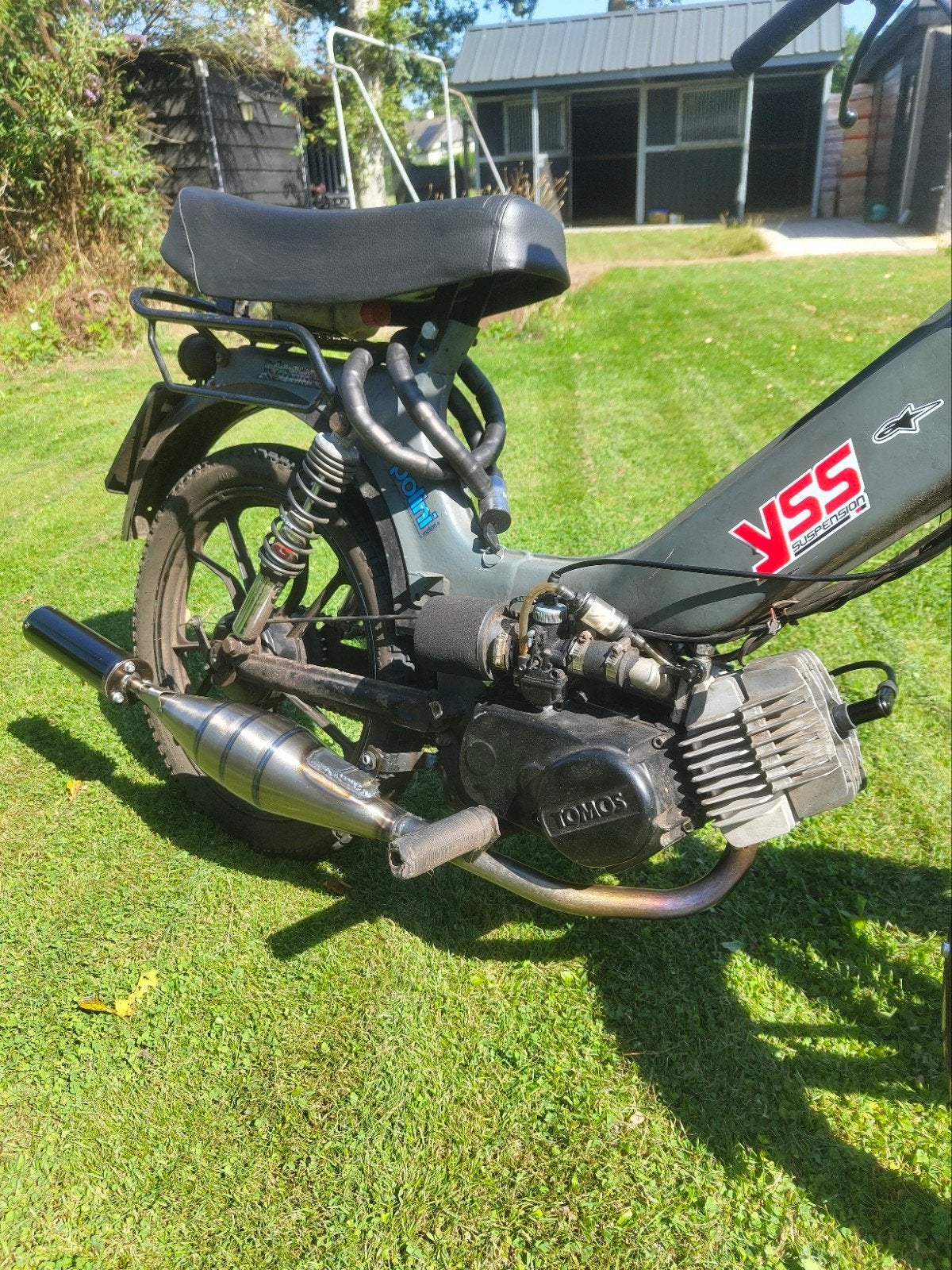 Tomos custom uitlaat, Fietsen en Brommers, Brommers | Tomos, Ophalen of Verzenden, Standard