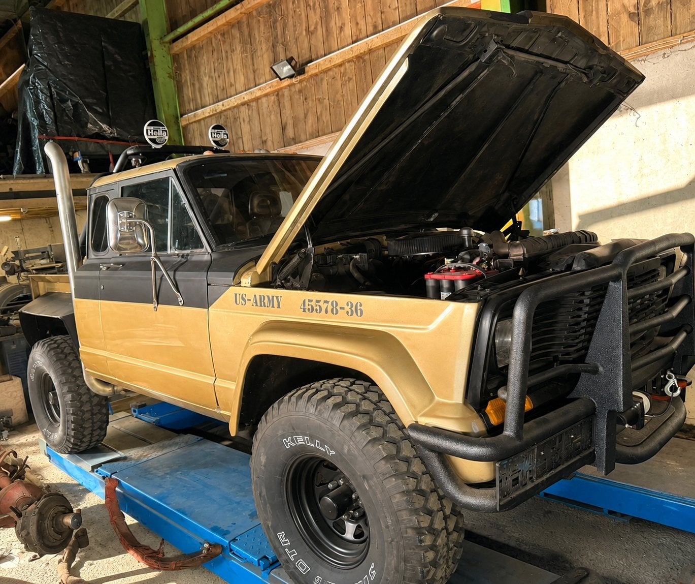 ‼️JEEP CHEROKEE CHIEF 5.9 V8 PICK-UP LTD 4X4 OLDTIMER ‼️, Auto's, Automaat, Bruin, 2500 kg, Leder