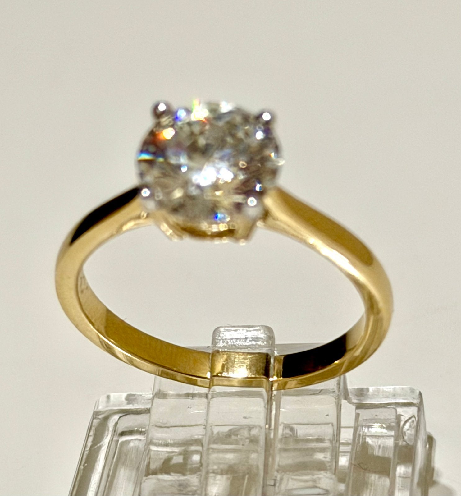 Gouden verlovingsring VS1 diamant van 2.00ct met certificaat, Sieraden, Tassen en Uiterlijk, Ringen, Nieuw, Ophalen of Verzenden