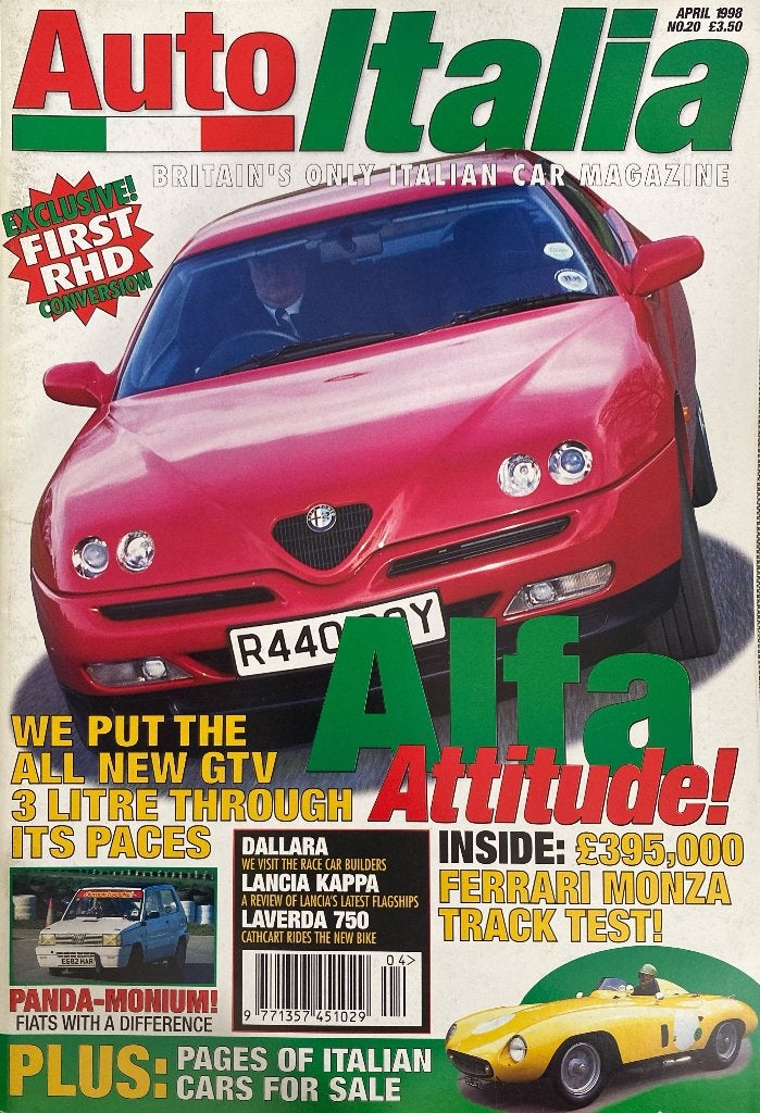 Auto Italia Magazine April 1998 - Alfa GTV & Ferrari Monza, Boeken, Ophalen of Verzenden, Gelezen, Alfa Romeo
